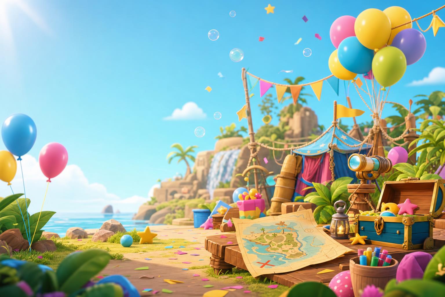 Scena illustrativa di festa e giochi per bambini a Milano